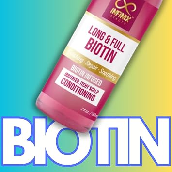 Infinix Biotin Hair Oil: Advanced growth serum for fuller, thicker hair & soothing scalp care. Non-greasy, 2oz/60ml, pack of 5