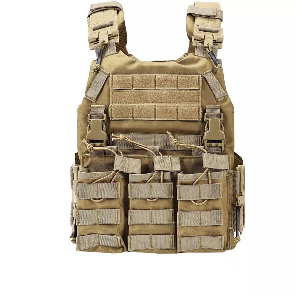 SINAIRSOFT Gilet tactique à libération rapide, gilet léger et réglable pour l'airsoft MOLLE pour l'entraînement aux activités de plein air