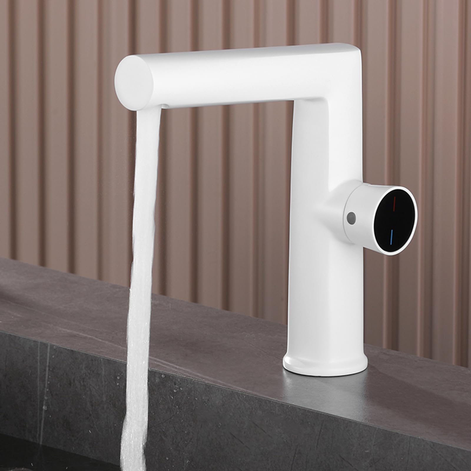 Ygnvmcxjg White Bathroom Basin Mixer Tap Hot And Cold Brass Sink Taps For Bathroom