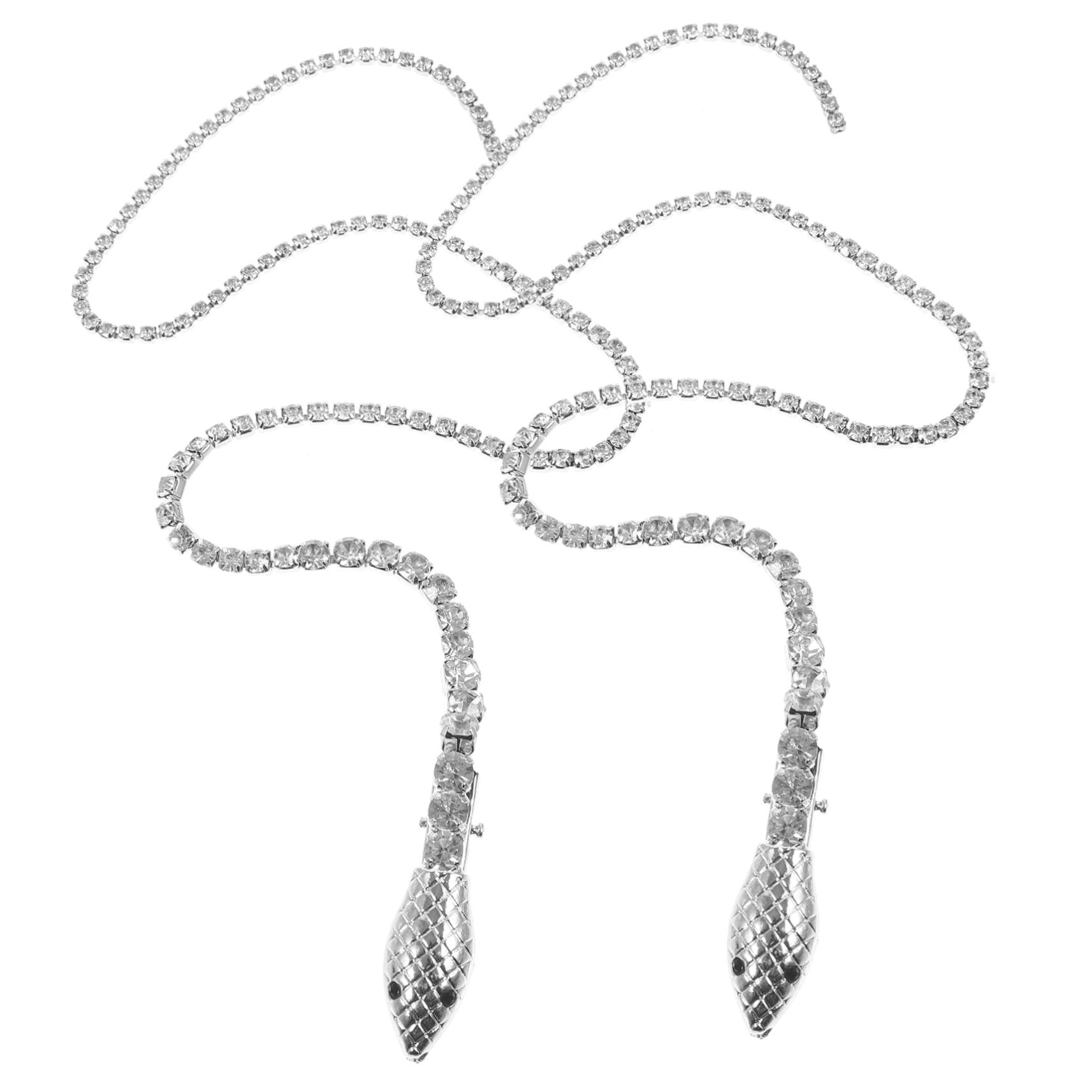 NOLITOY Snake Hairpin Hair Accessories 2pcs Women Hair Barrettes Shiny Snake Clip for Braids