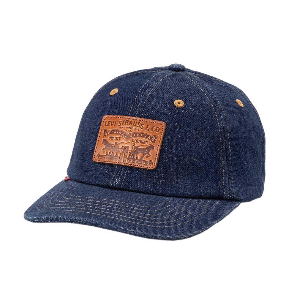 Levis Men's Dark Blue Relaxed Dad Heritage Cap