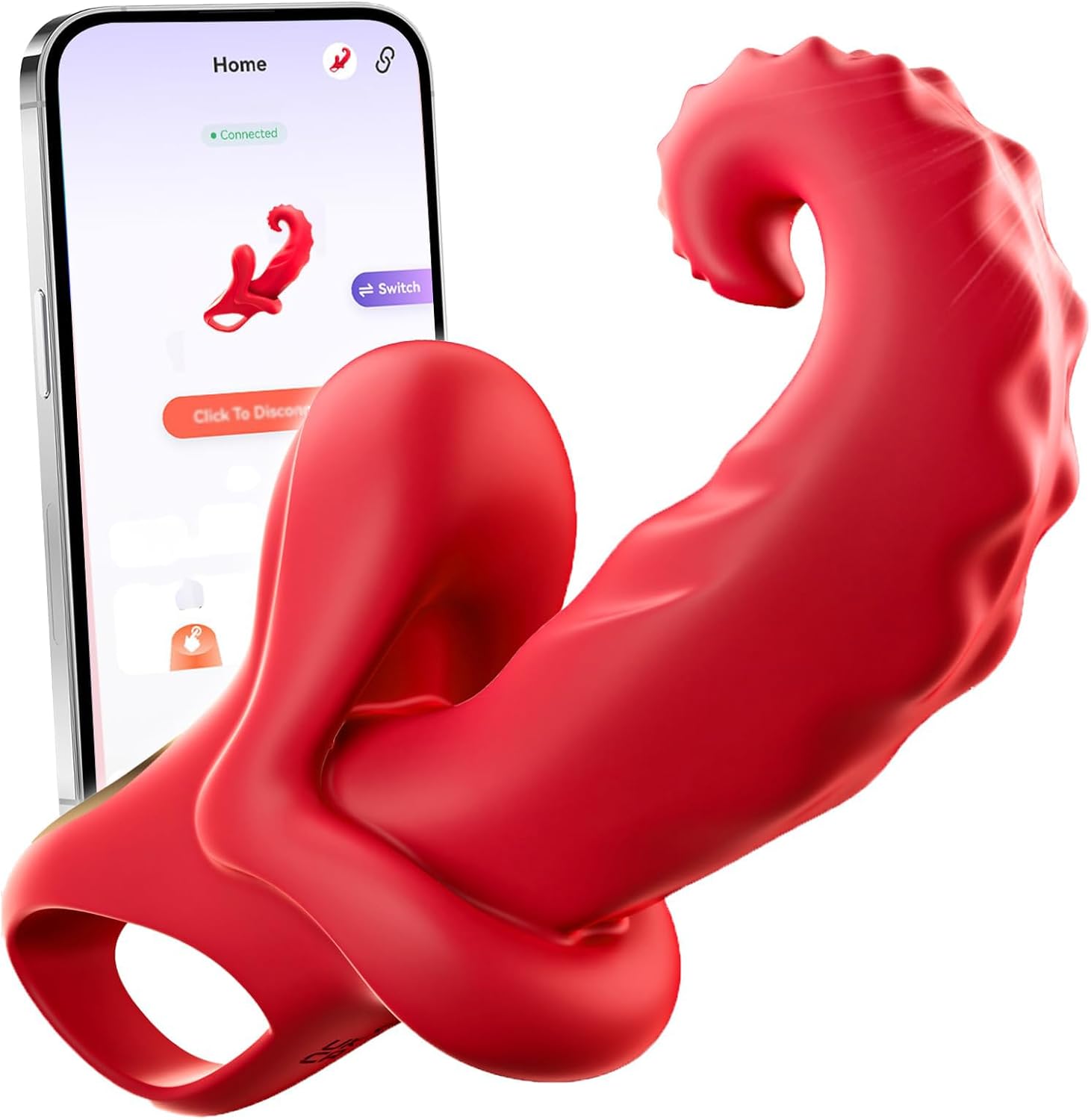 2025 New Women's Easy to Clean Adult Toy Machine Rabbit Tool Tongue Licking and Sucking 10 Modes Machine Suitable for Adult Tools Female Gift AOZ52 (Red 3)