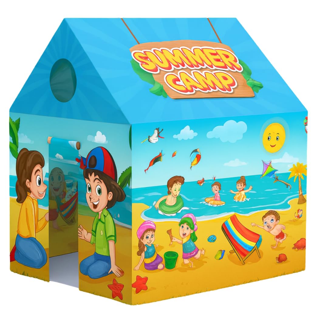 Mini Explorer Summer Camp Themed Play Tent House for Kids Toys for 2 3 5 6 to 8 Years Old Girls Boys|Water Repellent Big Size-image-25