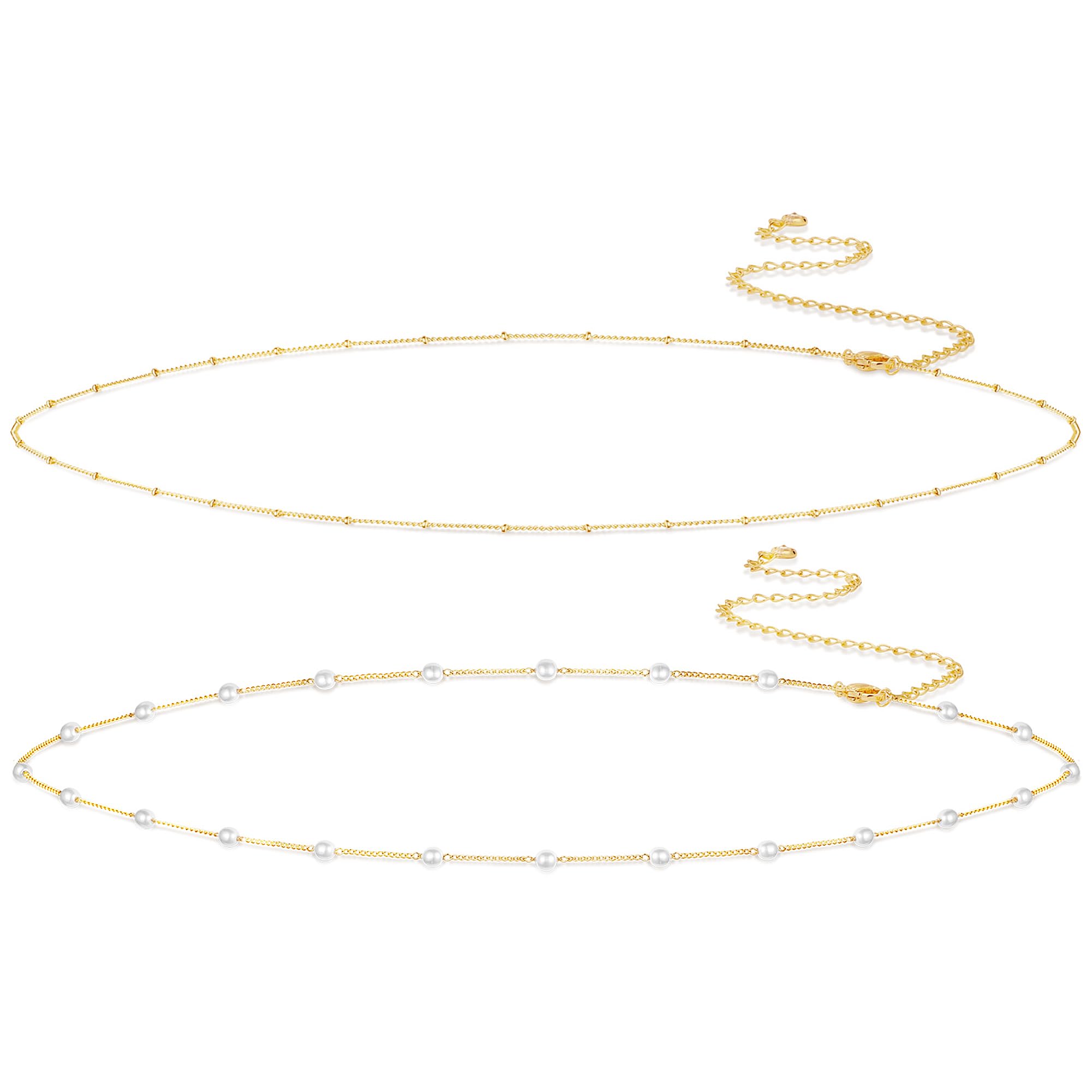 14K Gold Plated Body Chains Dainty Boho Layered Beach Waist Chain Adjustable Bikini Belly Chain Jewelry Accessories for Women Sexy