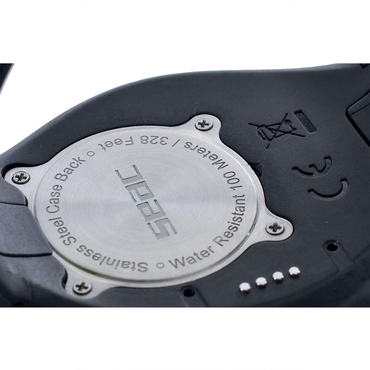 SEAC Action HR, computadora de buceo de alta resistencia con modo de buceo y apnea, cuaderno de registro de buceo, planificador de buceo, alarmas de seguridad, HR, negro/azul, estándar