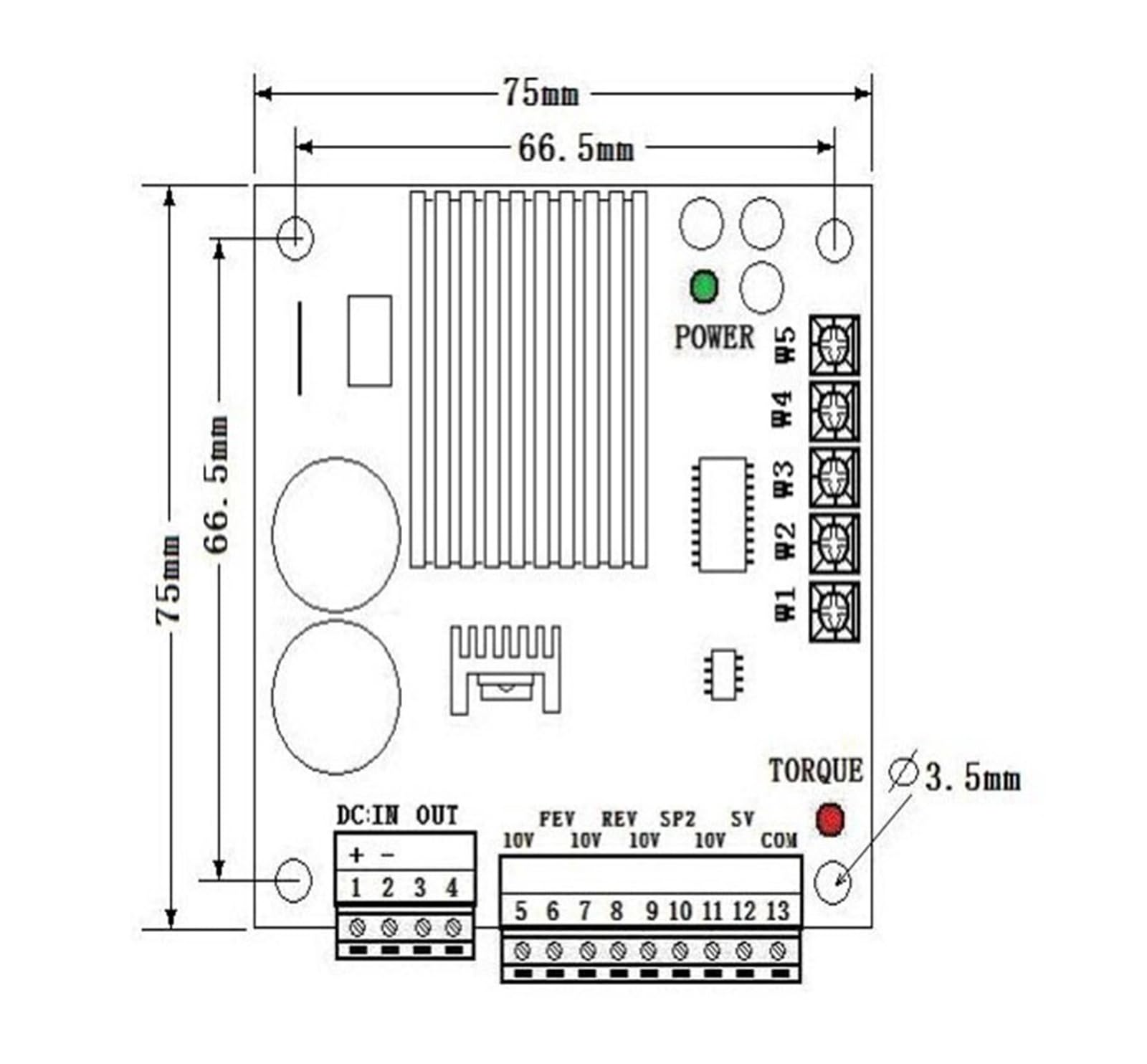 KOSBO Controlador de Motor de CC con escobillas, Motor de CC con escobillas de imán Permanente de 24 V, 48 V, 150 W y 200 W