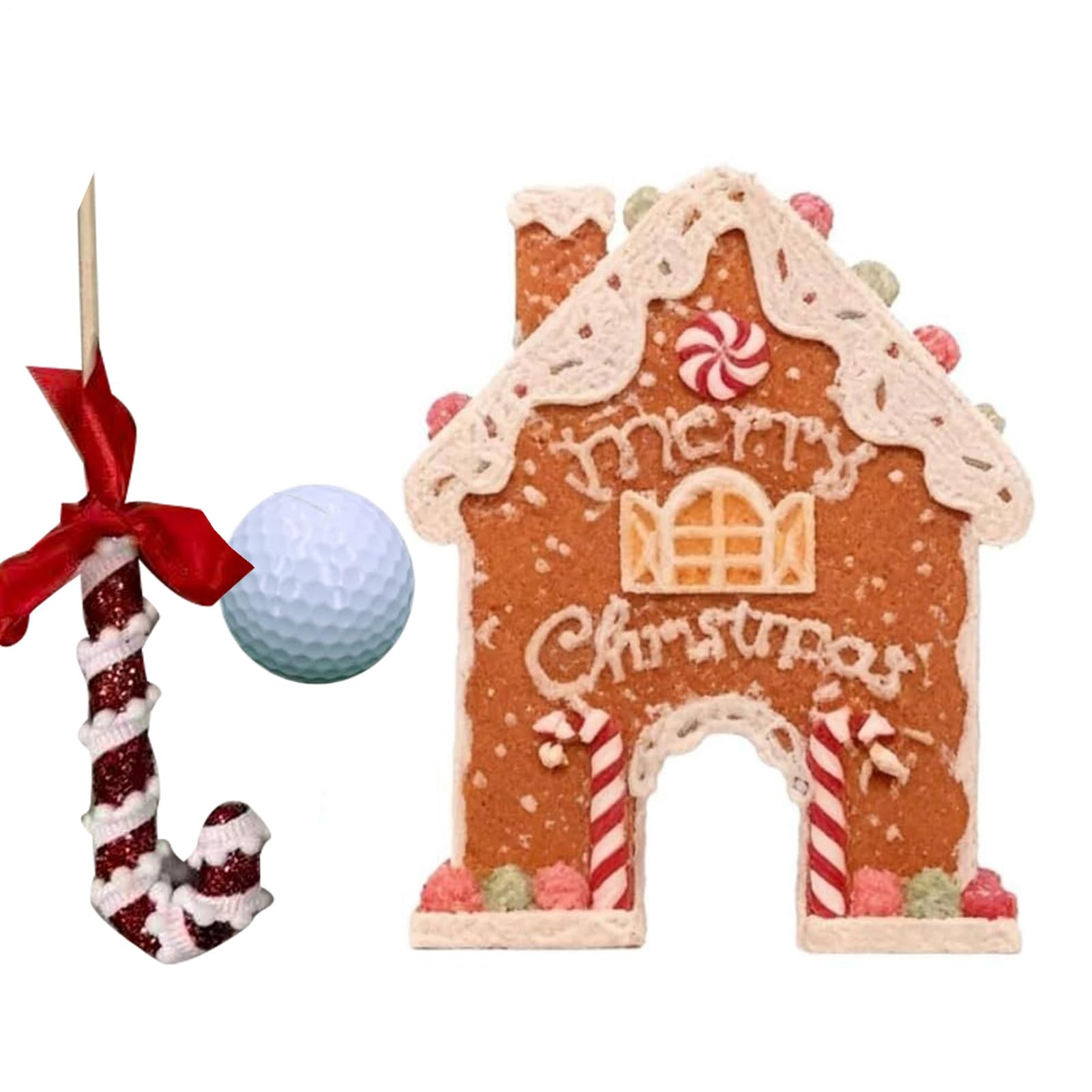 Gingerbread Golf Game Set | Portable Mini Golf Course Set, Best Christmas Game | For Holiday Gatherings Home Room Decorations Fun Laughter Party Carnival