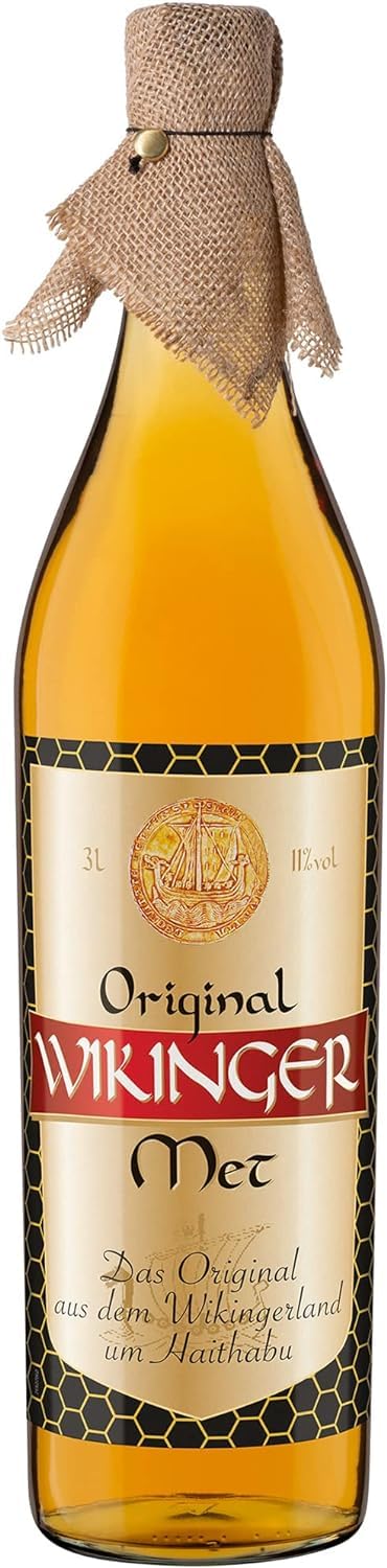 Wikinger Met| 1x3 L. | Magnumflasche Honigmet | Original Wikinger Met Honigwein aus der historischen Ursprungsregion in Norddeutschland | Aromatischer Met | 11 % Vol.