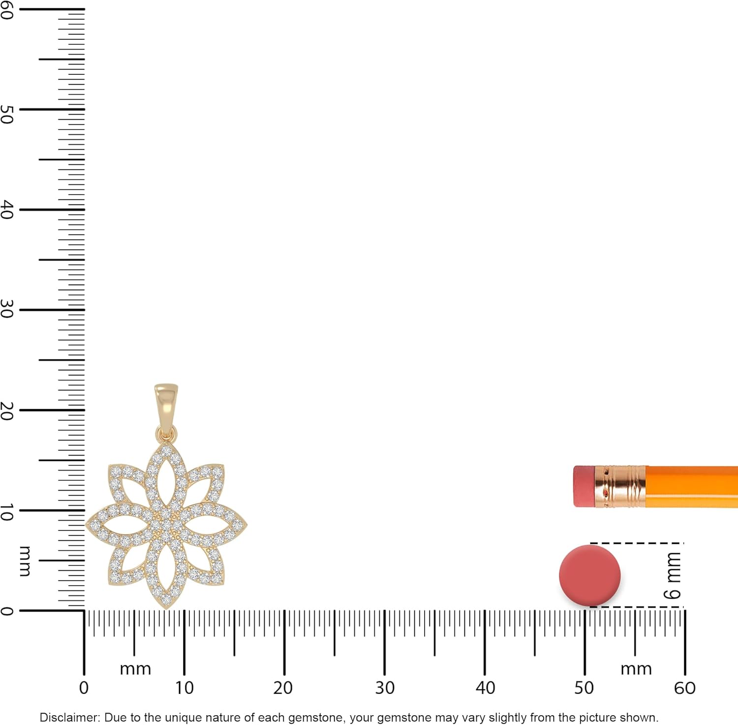 Natural Gemstone Flower Design Pendant Necklaces for Women in Silver/18K Yellow/Rose Gold Vermeil, Birthstone Jewelry Gifts for Her Birthday, Anniversary, Christmas,Graduation - Image 3