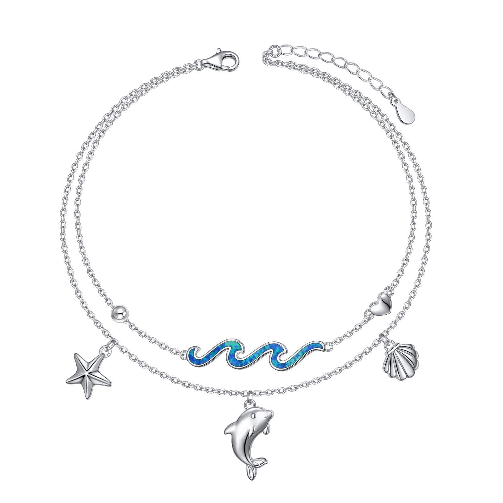 Sterling Silver Ankle Bracelets For Women Moonstone Anklets For Women Infinity/butterlfy/pearl Ankle Bracelet Birthday Jewelry Adjustable Anklet Gift for Sister Daughter