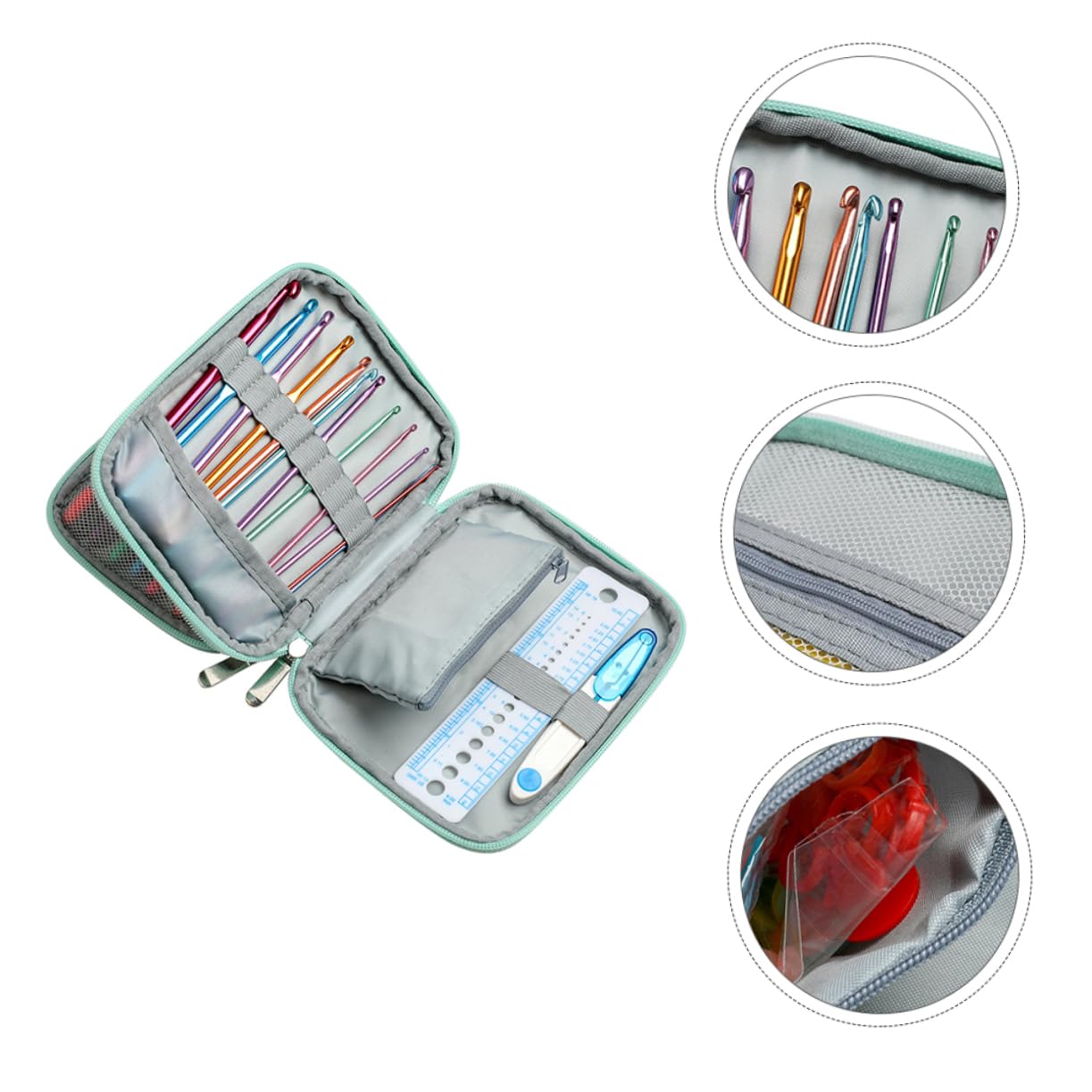 Artibetter Buntes Strickset Mit Ergonomischen Tpr-softgriff Häkelnadeln in Verschiedenen Handliches Diy Häkelzubehör Für Komfortables Häkeln Von Decken Mützen Und Schals