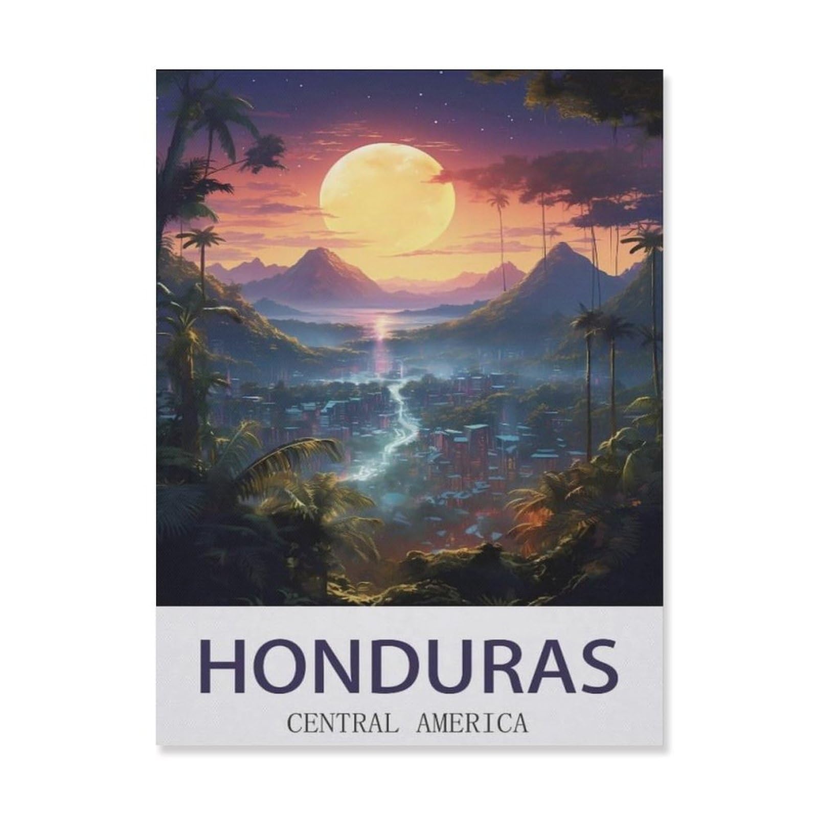 Honduras Central America，Metal Tin Sign,For Farmhouse Home Bathroom Garage Cafe Office Kitchen Restaurant Man Cave Vintage Art Wall Decor Poster(15x30cm）6x12 inch-EG62