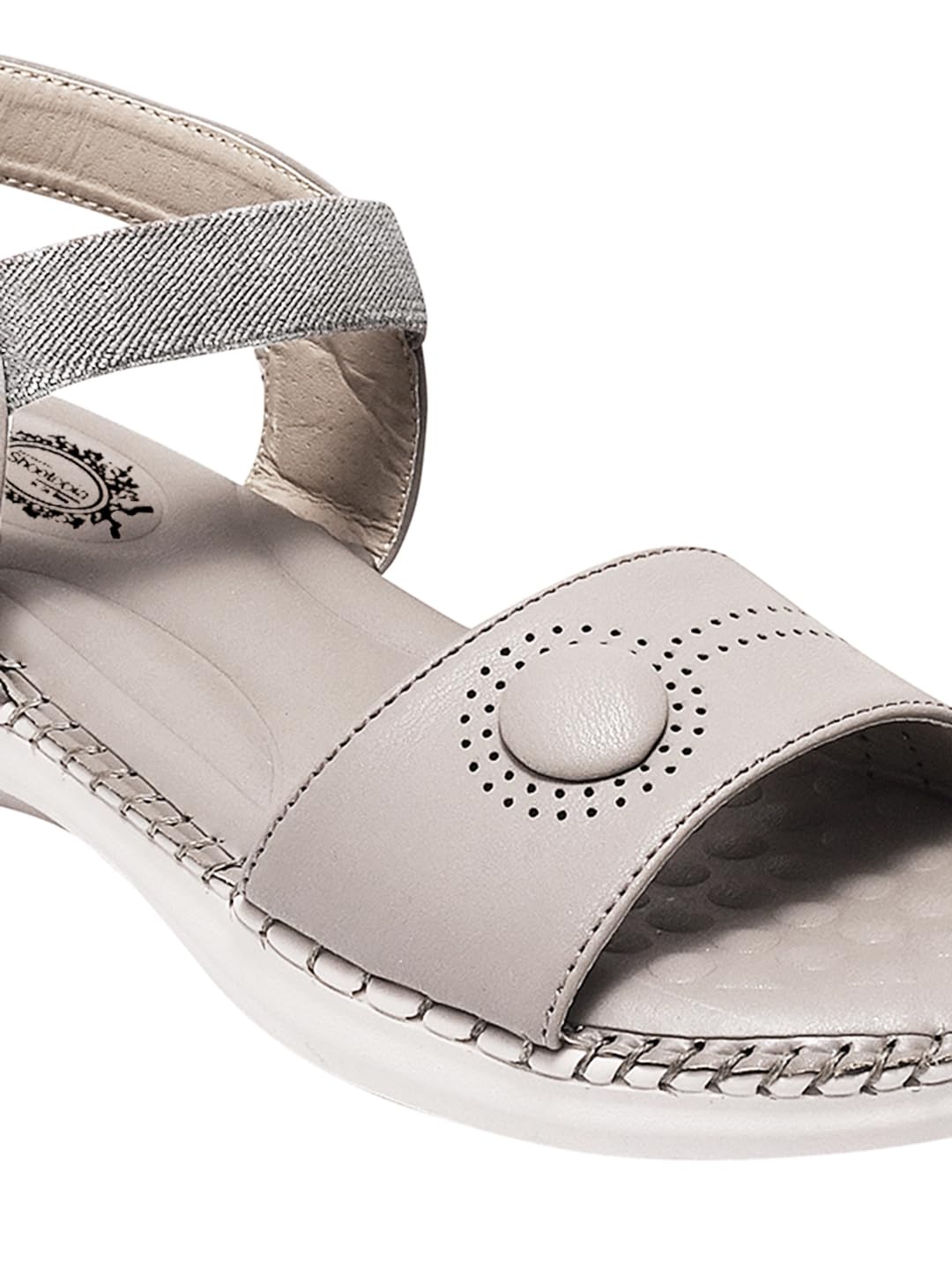 Shoetopia Sandały damskie na koturnie, Brązowy, 41 EU