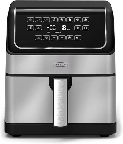 bella 8 Qt Digital Air Fryer with TurboCrisp Technology, Large