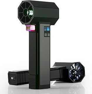 XOOPON Turbo Dryer Blower with LED Light, Air Blower for Car Drying, Instant Thrust of 1600G and 220MPH, 4 Speeds, Portable Cordless Electric Leaf Blower (Silk Black)