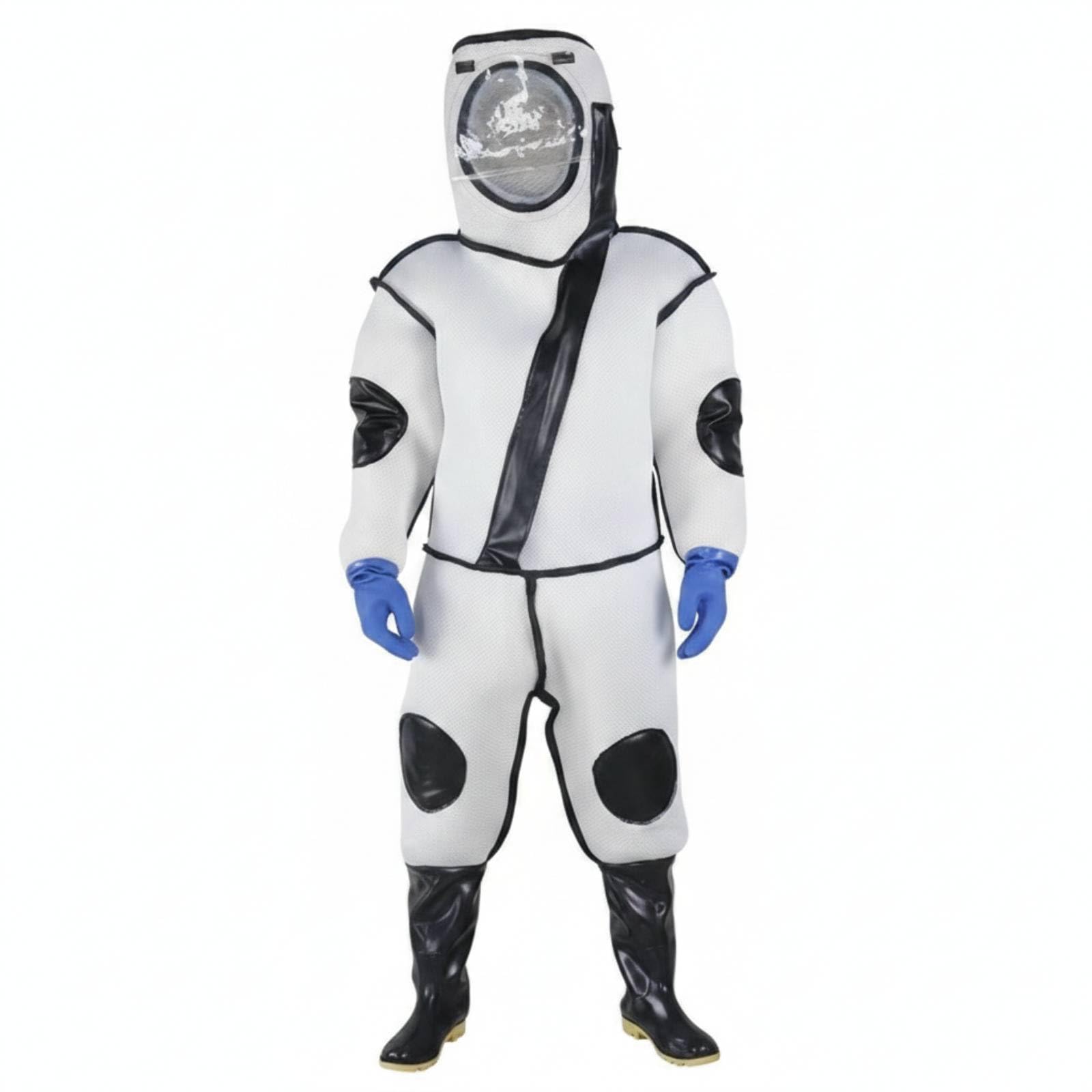 harayaa Traje Protector de Abejas Mono de Apicultor con Capucha Malla Facial Cremallera Refuerzos en y Rodillas Materiales de Malla Acero Inoxidable y Caucho
