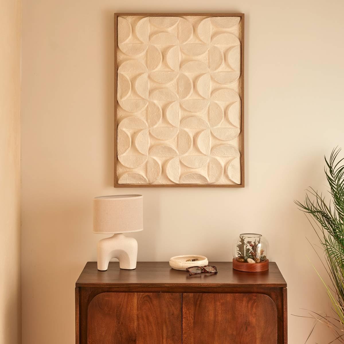 Atmosphera - Leinwand 3D Kailani weiß 60x80cm