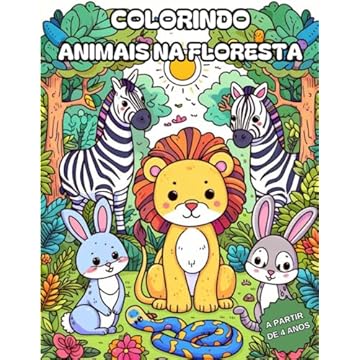 Capa do livro Colorindo Animais na Floresta (Portuguese Edition)