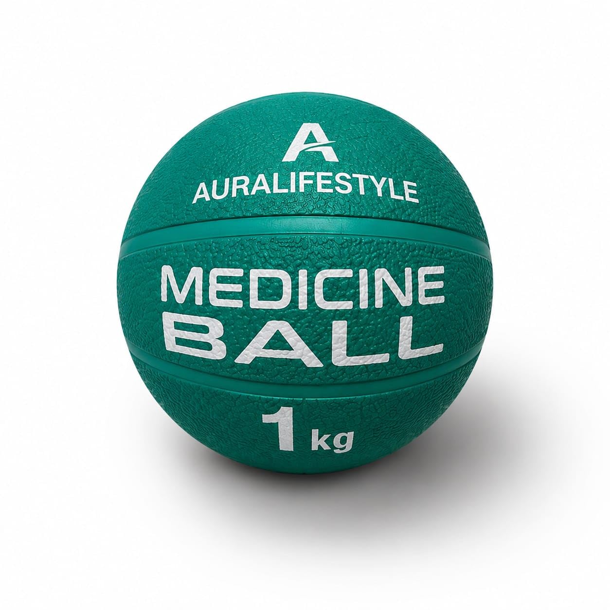 Auralifestyle Medicine Ball for Strength Training, 1 kg | Textured Rubber Grip, Multiple Weight Options, Gym & Home Workout, Durable Construction, Color-Coded by Weight-picture-31