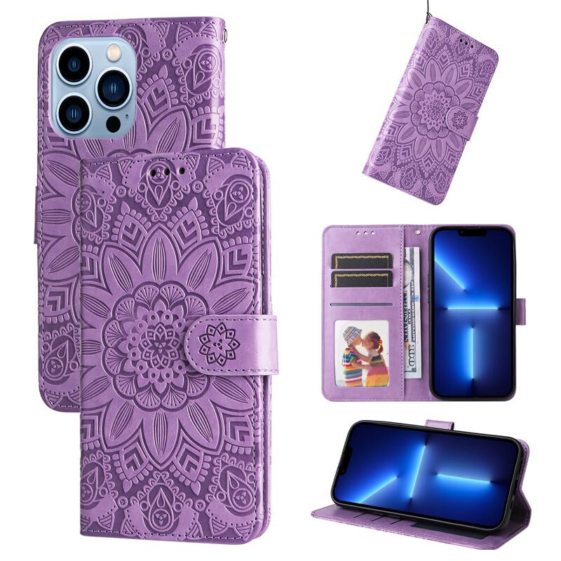 Coque iPhone 16 Pro violette à rabat antichoc pour protéger l'écran des rayures - 5