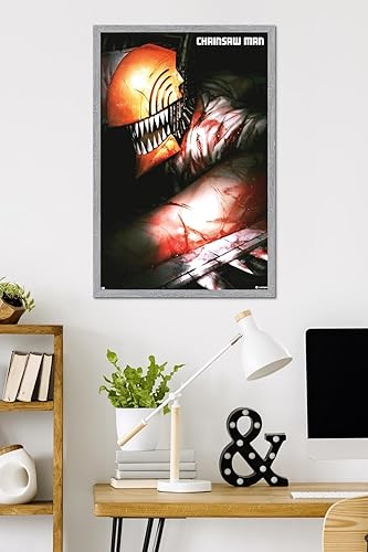 Miniatura 6 de Trends International Chainsaw Man - Póster de pared de arte con llave teaser, 22.37 x 34.00 pulgadas, versión sin marco