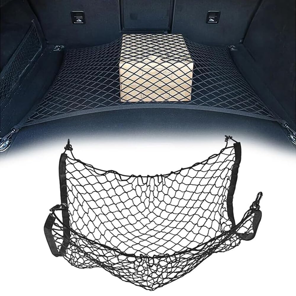 LUUXWPFZ Car Trunk Net, for BMW X2 IX2 U10 2024-2026 Automotive Cargo Nets Envelope Netting Vehicle Rear Luggage Mesh Boot Elastic Organiser Tie Down