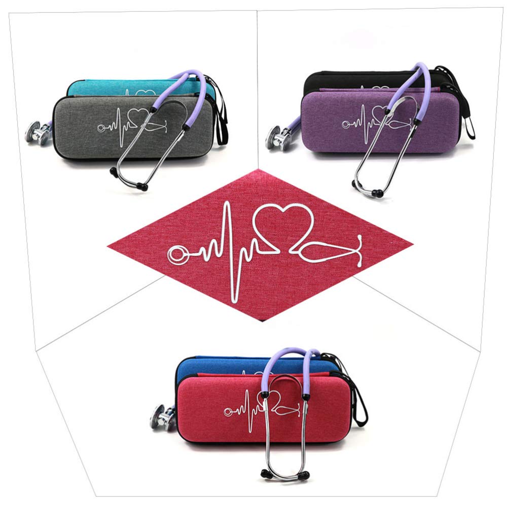 HEALLILY Estuche para Estetoscopio Portátil Resistente a Golpes con Compartimentos Múltiples Compatible con Litø Caja De Almacenamiento Compacta con Bolsillo para Accesorios Médicos