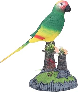 RiToEasysports Operated Control Voice, Parrot Chirping Singing Fluttering Simulation Parrot Toy for Adults Children (506H)