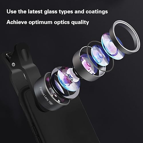 Miniatura 2 de Kit de lentes para cámara de teléfono Godefa, 14 en 1 con luz para selfies para iPhone 14 13 12 11 Xs X Pro Samsung y otros smartphones Android,