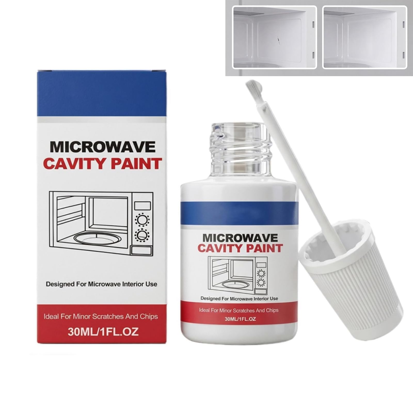 hayrayo Microwave Cavity Paint for Inside, 30ml Heat Resistant Interior Coating to Repair Kitchen Appliances, Anti-Scratch & Anti-Shatter, Safe & Easy to Use
