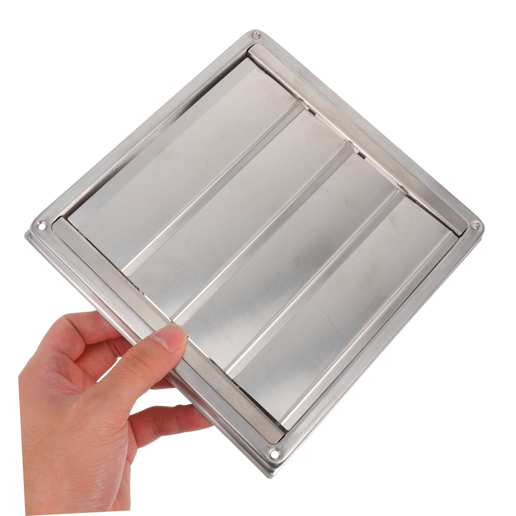 NUOBESTY Rejilla de Ventilación Cuadrada Color Plata de Acero Inoxidable Cubierta de Ventilación y Duradera para Baño y Edificios Comerciales