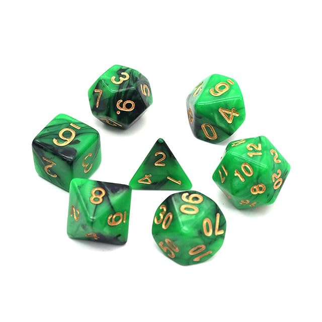 Foto 6 de 6 de DollaTek Dados poliédricos Juego de Mesa Juegos de Dados 3 Juegos de Dados 3 x 7 (21 Piezas) Serie de Dados…