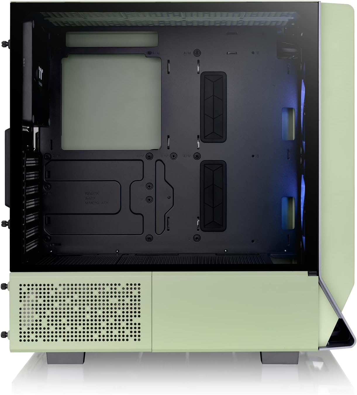Thermaltake Ceres 300 Matcha Green/Mid Tower E-ATX Computer Case with Tempered Glass Side Panel/ 2xCT140 ARGB Fan Preinstalled/Rotational PCIe Slots/ 3 Years Warranty