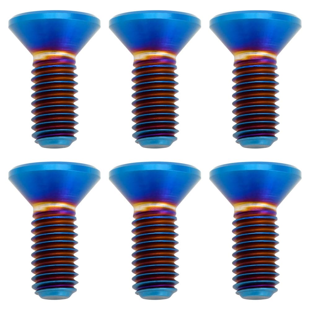 Tusk Titanium Rotor Bolt Kit Burnt Blue Compatible with Yamaha YZ450F 2003-2016, 2018-2025/YZ250 1990-2017, 2024-2025