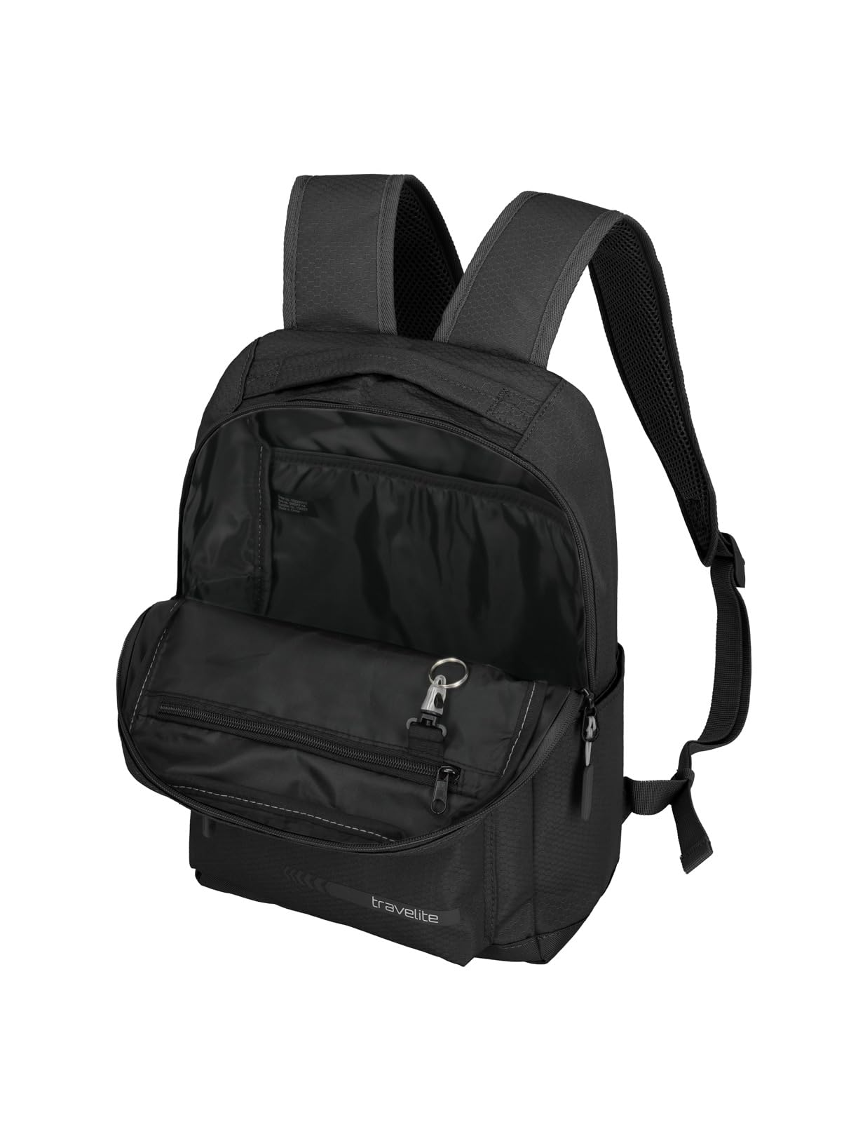 travelite Plecak podróżny z wyściełaną przegrodą na laptopa, plecak na laptopa 13-calowy, kick off, plecak wakacyjny i sportowy, 40 cm, 17L, czarne, Rucksack 40 cm, plecak na laptopa