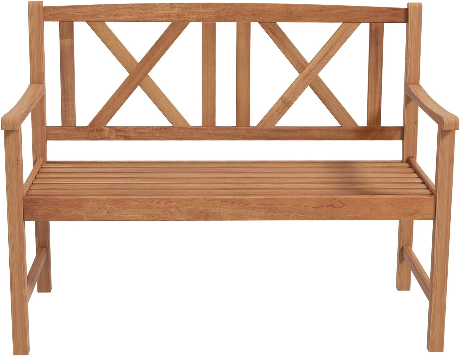Giantex Patio Garden Bench Loveseat 2Person Acacia Wood