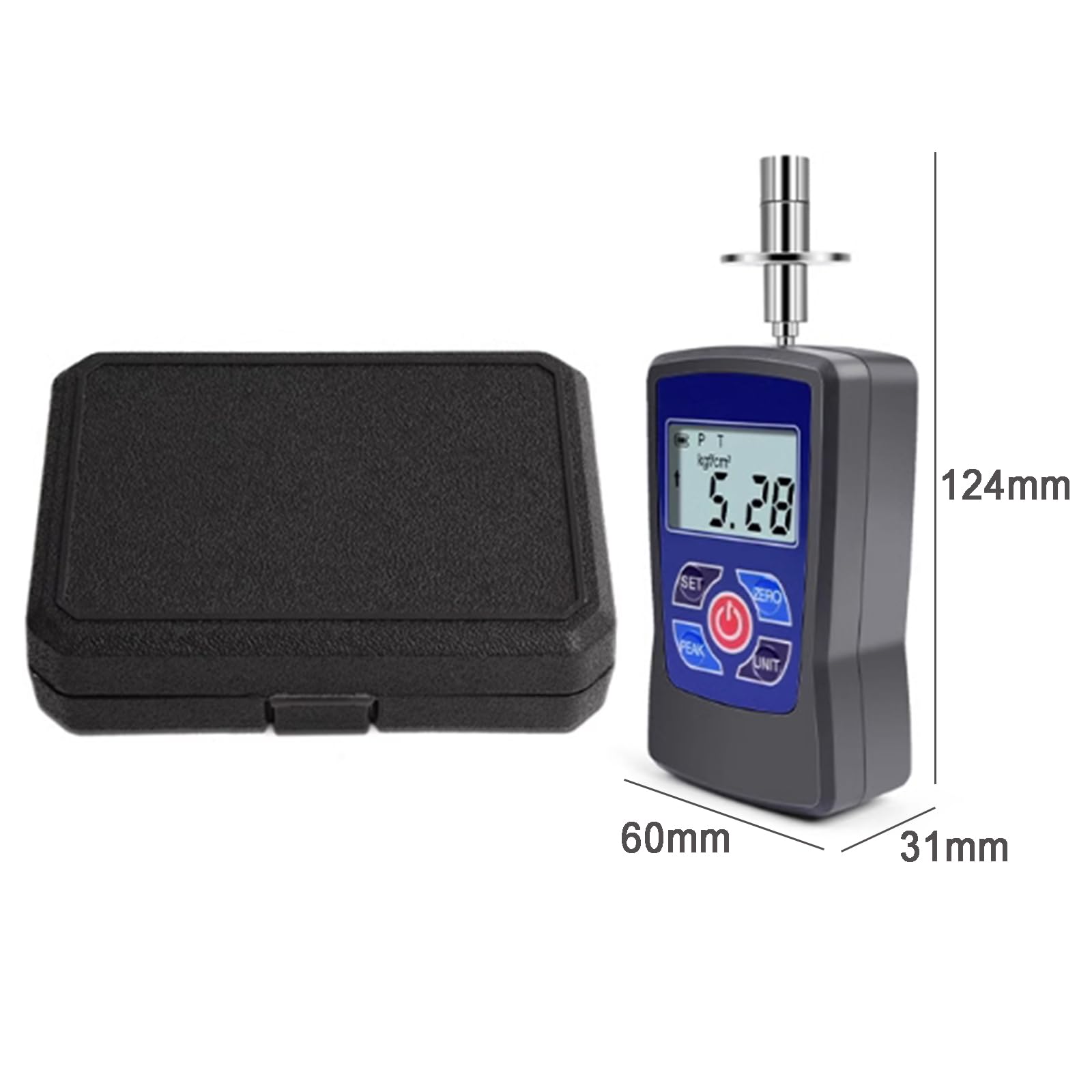 Probador De Dureza De Frutas, Penetrómetro Digital para Frutas, con Cabezal De Presión De 7,9 Mm, Rango De 0,4 a 30 Kg/cm2, para Determinar El Nivel De Madurez De La Fruta