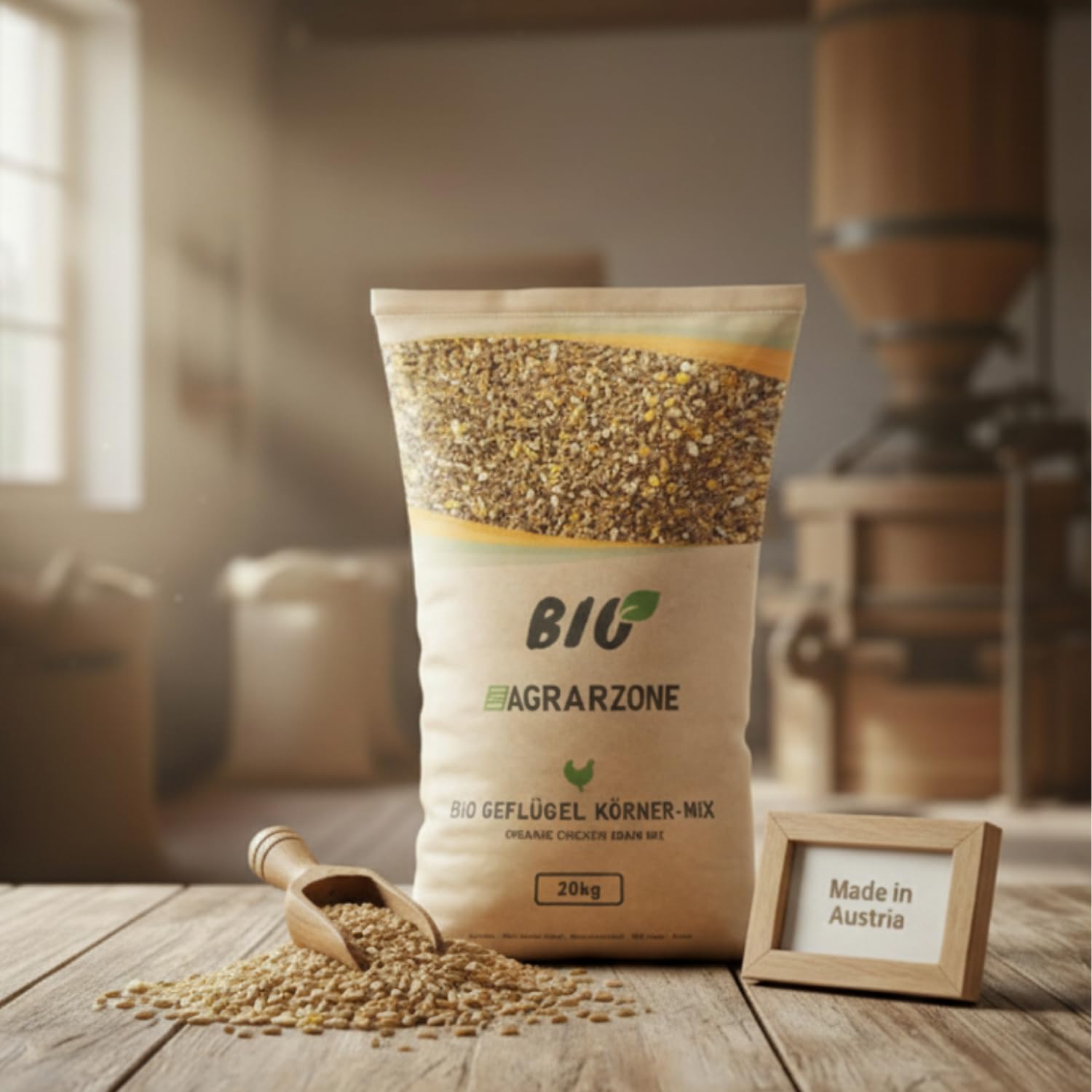 Agrarzone BIO Mangime per Galline Mix Granaglie 20 kg - Alimento Biologico per Ovaiole - 100% Naturale & Senza OGM - Qualità Premium Austria