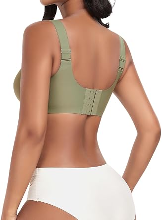 Wireless Bras for Women No Underwire Seamless Full Coverage Comfortable Everyday Bra Green,Medium