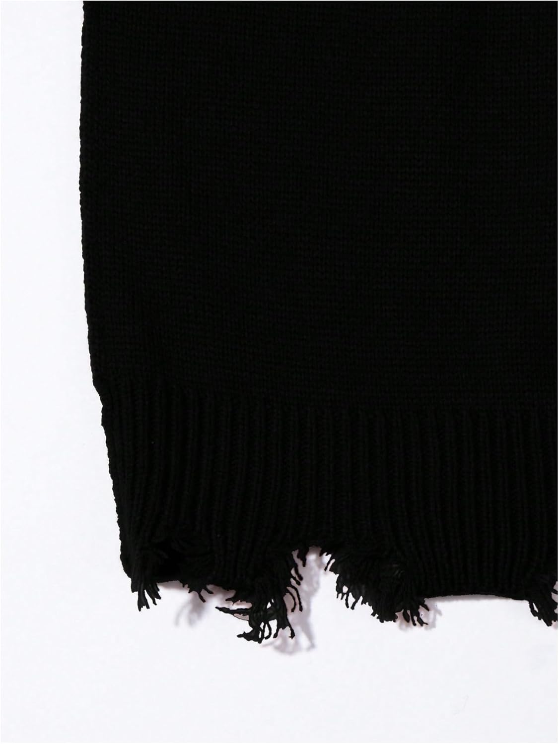 Men's Grunge Y2k Ripped Sweaters Crew Neck Long Sleeve Knit Baggy Pullover Tops Casual Jumper Knitwear - Image 5