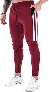 Pantalones Deportivos Running para Hombre Jogger Gimnasio Fitness Entrenamiento Pantalon Largos Chándal Bolsillo Cremallera
