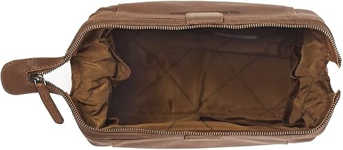 Miniatura 2 de Chesterfield Brand The Toiletry Bag VINCE Cuero para hombres y mujeres | Bolsa de cosméticos de afeitado de viaje, organizador grande de maquillaje,