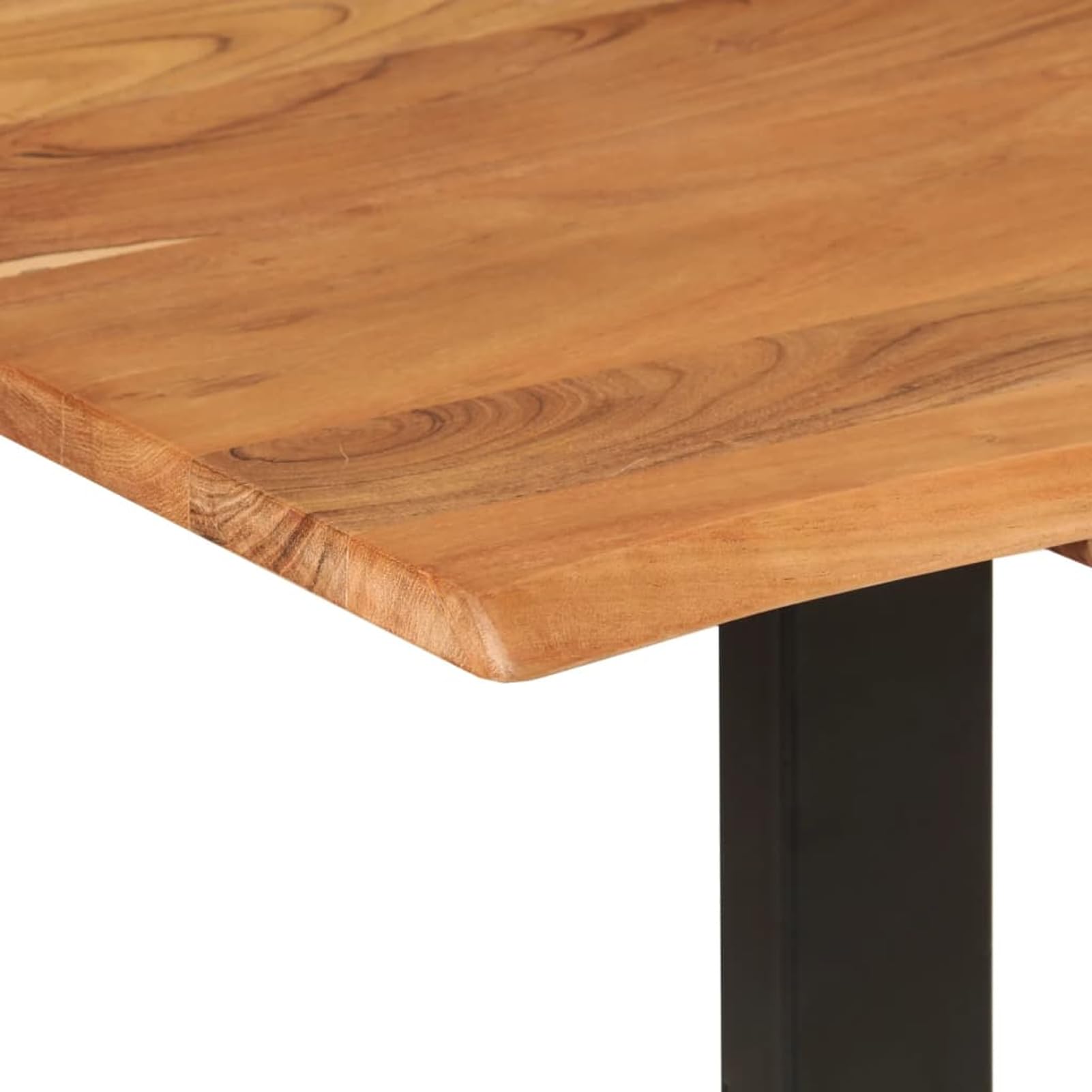 Homgoday Mesa de Comedor de Madera Maciza de Acacia 140x70x76 cm Mesa Comedor nordica Madera Comedor Desayuno Muebles Comedor Mesa