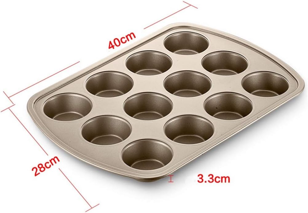 Baking Tray, Non-stick Cupcake Mould Carbon Steel Heavy Duty Trays (Color : D)