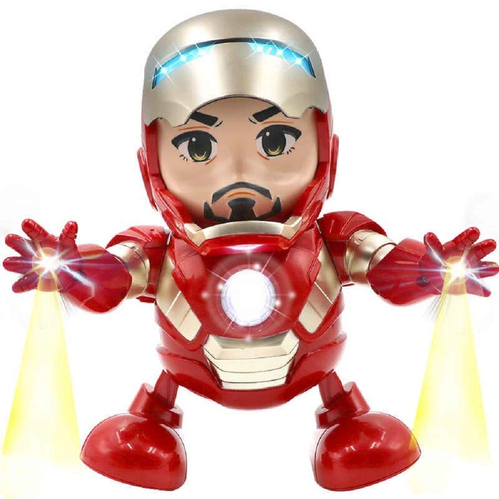Bluebell Iron Man Dancing Robot Musical Superhero Iron Man Action Figure with Openable Iron Man Mask, 360 Degree Rotation Lights & Music Toy for Kids (B0CR79DW6F) Amazon Price History, Amazon Price Tracker