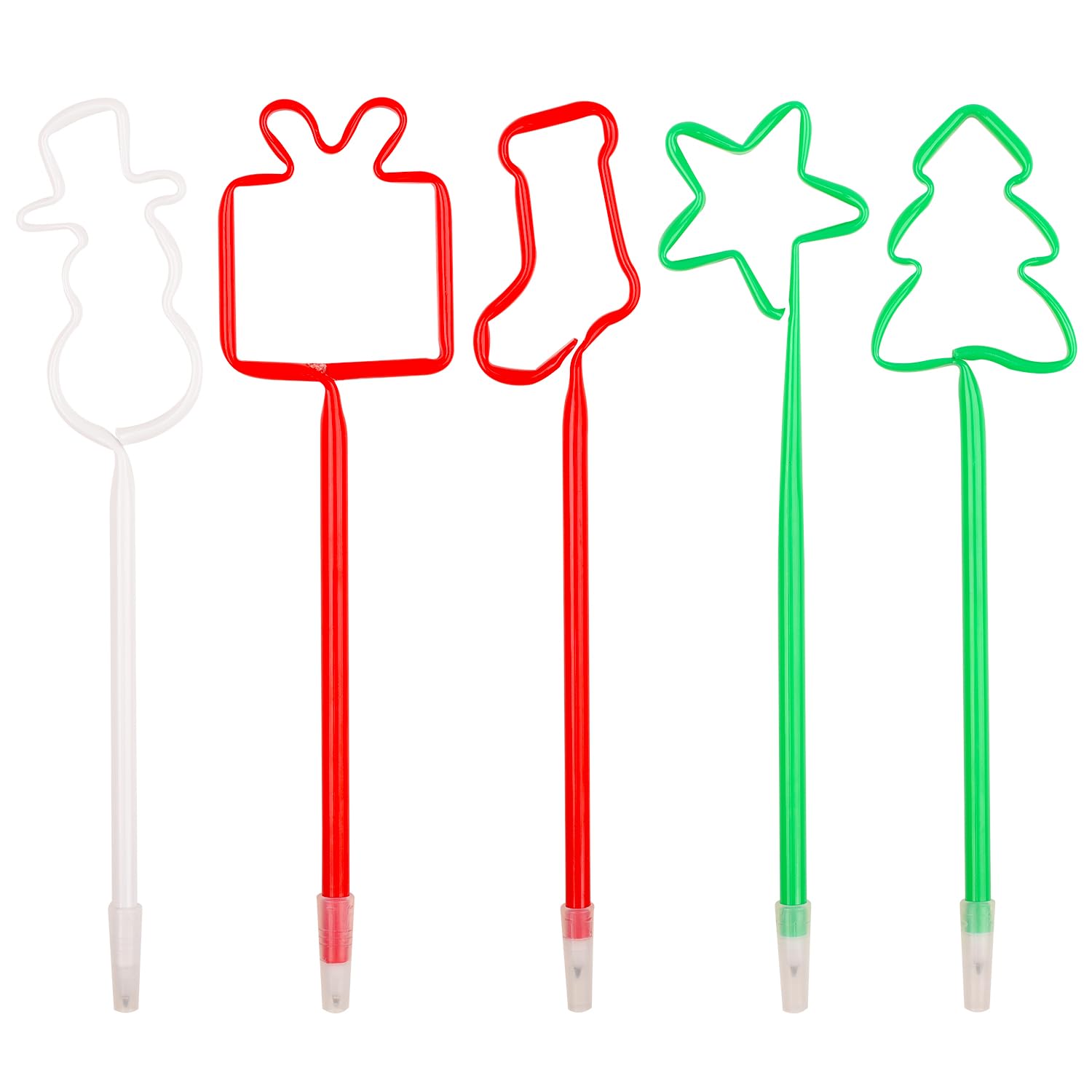 XNHIU Christmas Ballpoint Pens PET Creative Pens Snowman Christmas Tree Socks Ballpoint Pens Xmas Party Favour Cartoon Styling Pen for Christmas Stationery (25) - Image 2