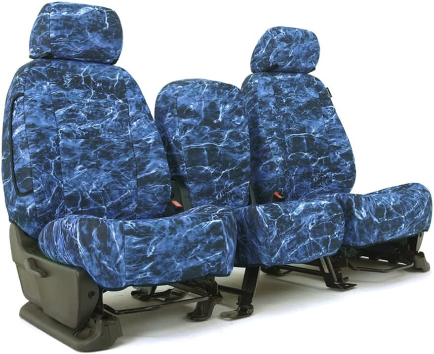 Skanda Custom Fit Seat Cover Designed for Select GMC Models: 1 Row, Neosupreme Fabric, Mossy Oak Elements Marlin Solid