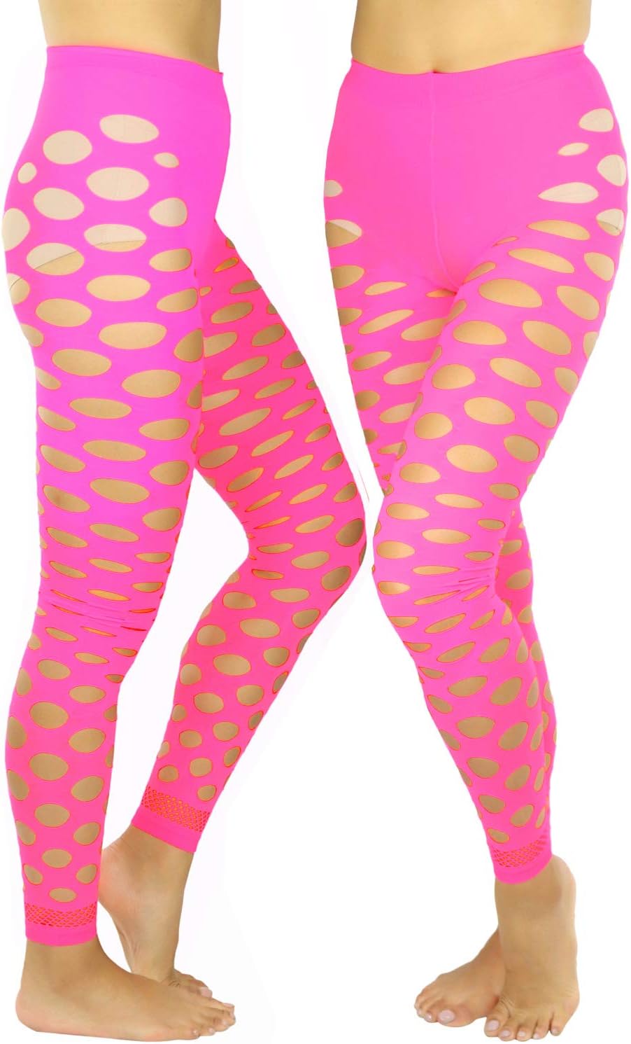 ToBeInStyle Women’s Pothole Rip Hole Punk Hosiery Tights Leggings Distressed Style