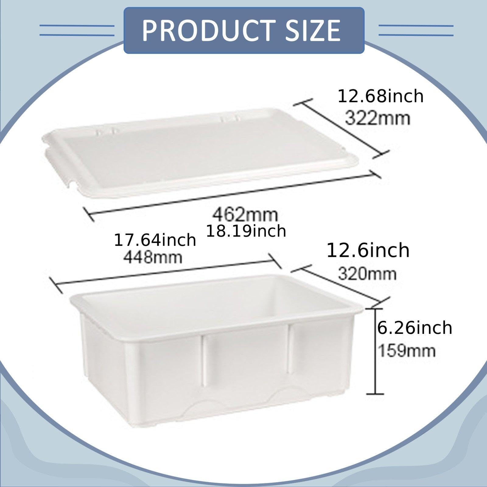 Caja de Fermentación para Pizza con Tapa, Caja de Fermentación, Recipiente de Almacenamiento Casero, Cuenca Profunda