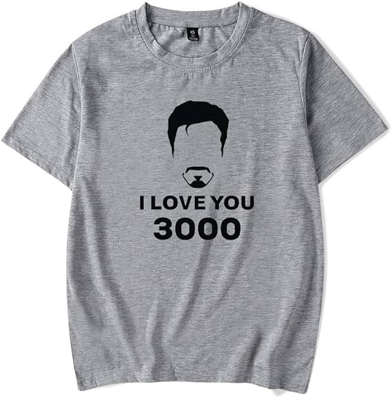 Amazon 記念シャツ I Love You 3000 Tシャツ インナーシャツ おしゃれティーシャツ メンズファッション Uネック 半袖 父の日 ギフト 誕生日プレゼント ホリデーギフト Tシャツ カットソー 通販